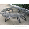 Metal and cast iron tree bench round tree bench